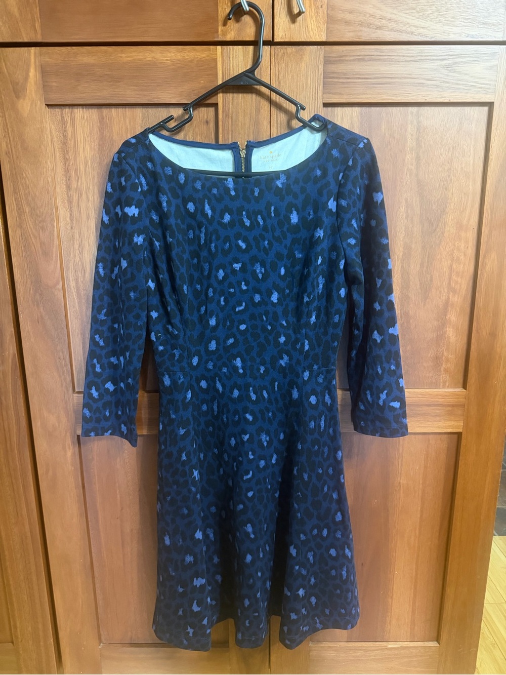 kate spade Navy and Black Leopard Print Midi Dress - Picture 11 of 11